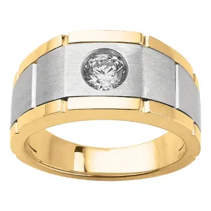 14k Two-Tone Men's Band