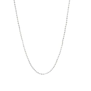 14k white gold Diamond cut beaded chain 5 gram