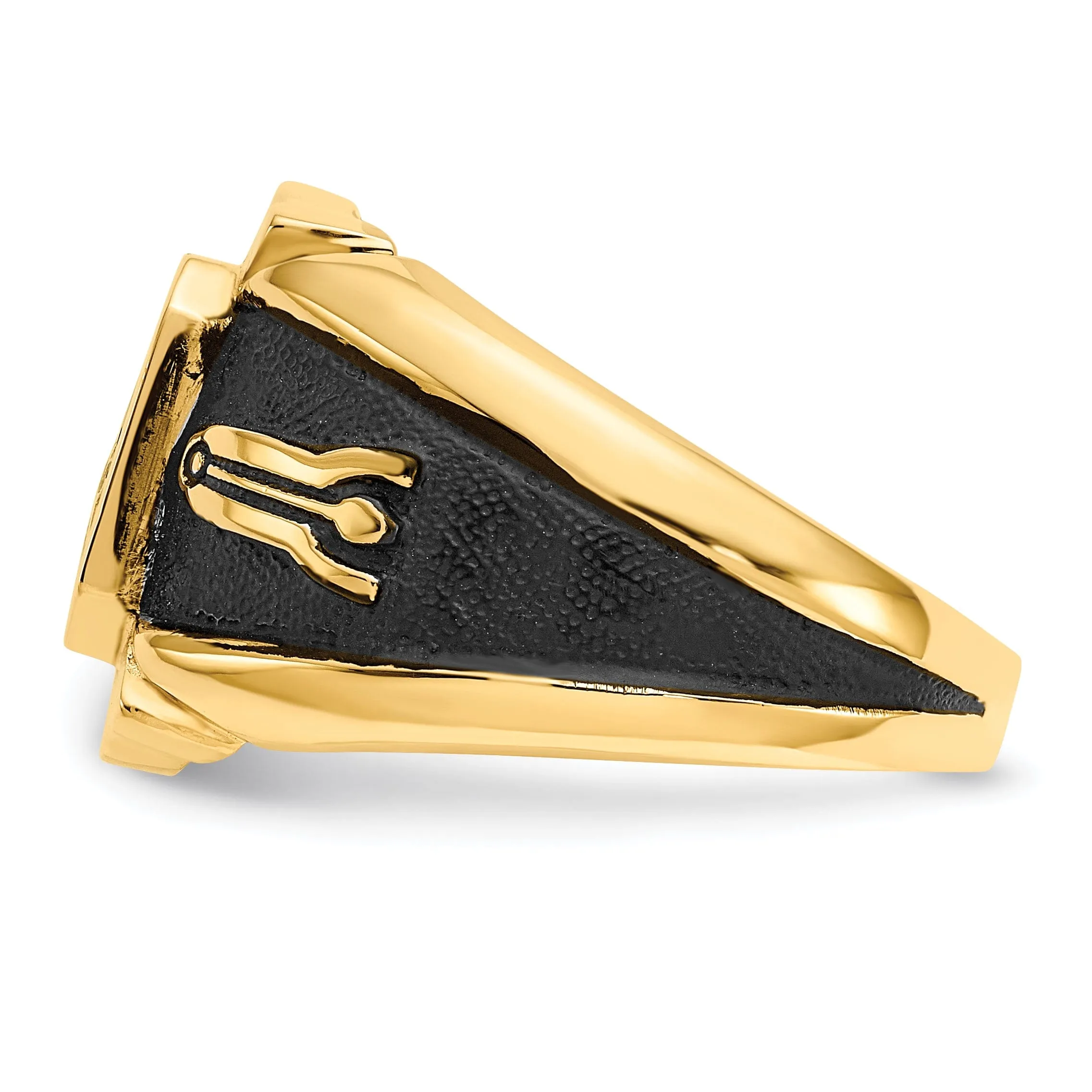 14k Yellow Gold Men's Masonic Ring
