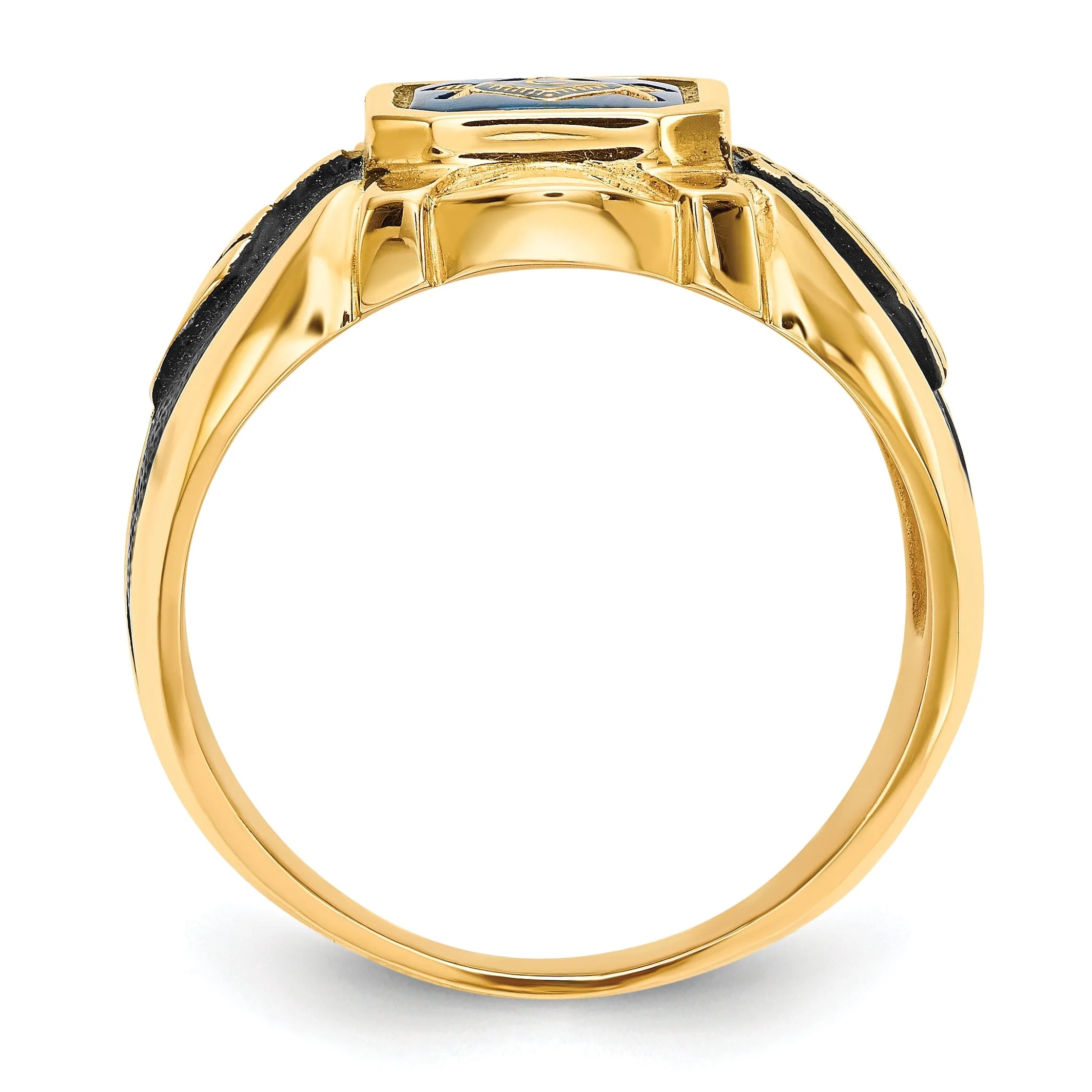 14k Yellow Gold Men's Masonic Ring