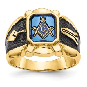 14k Yellow Gold Men's Masonic Ring
