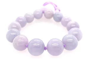 14mm Burmese Lavender Jadeite Mala Bracelet