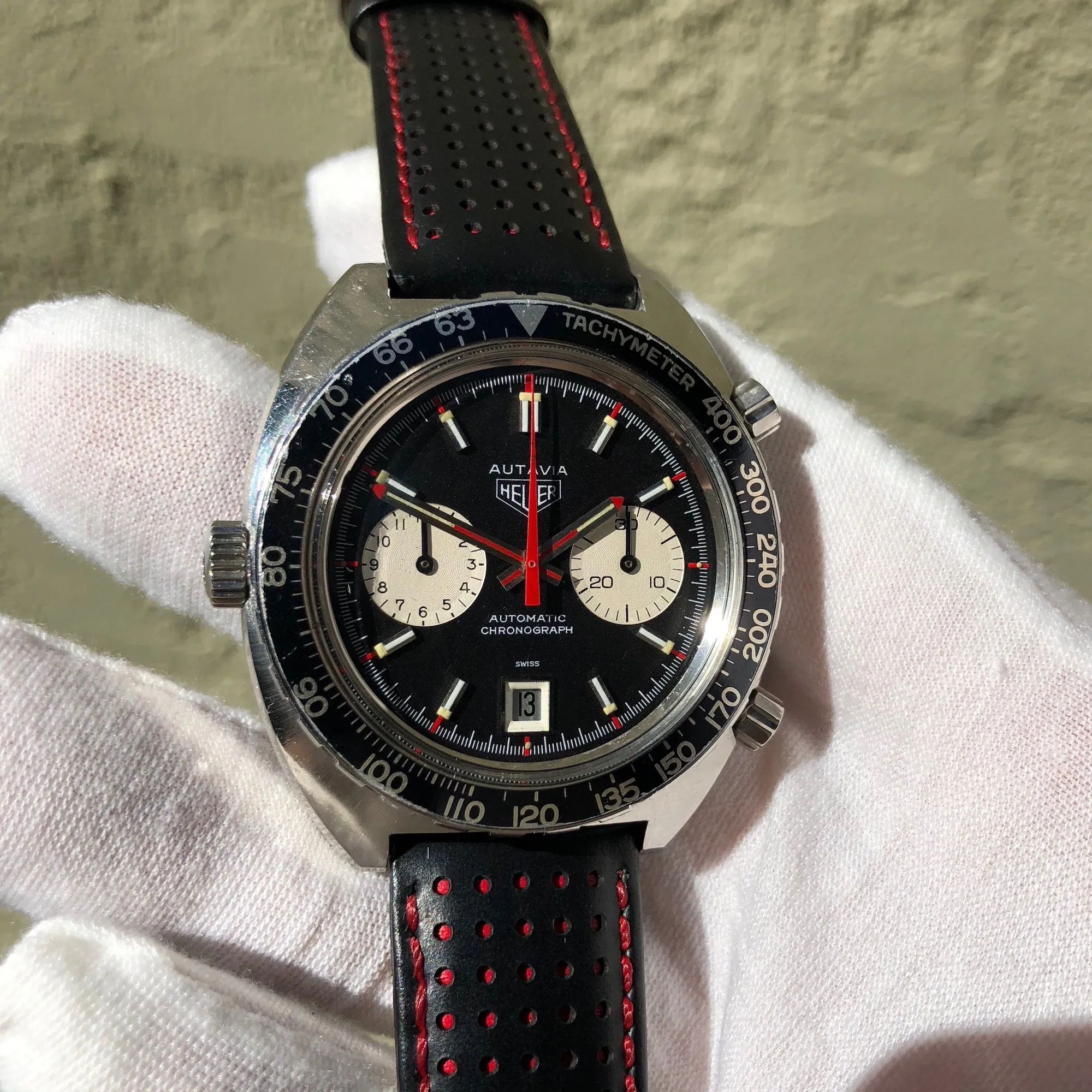 1972 Heuer Autavia 1163 Viceroy Steel Chronograph Cal. 12 Wristwatch