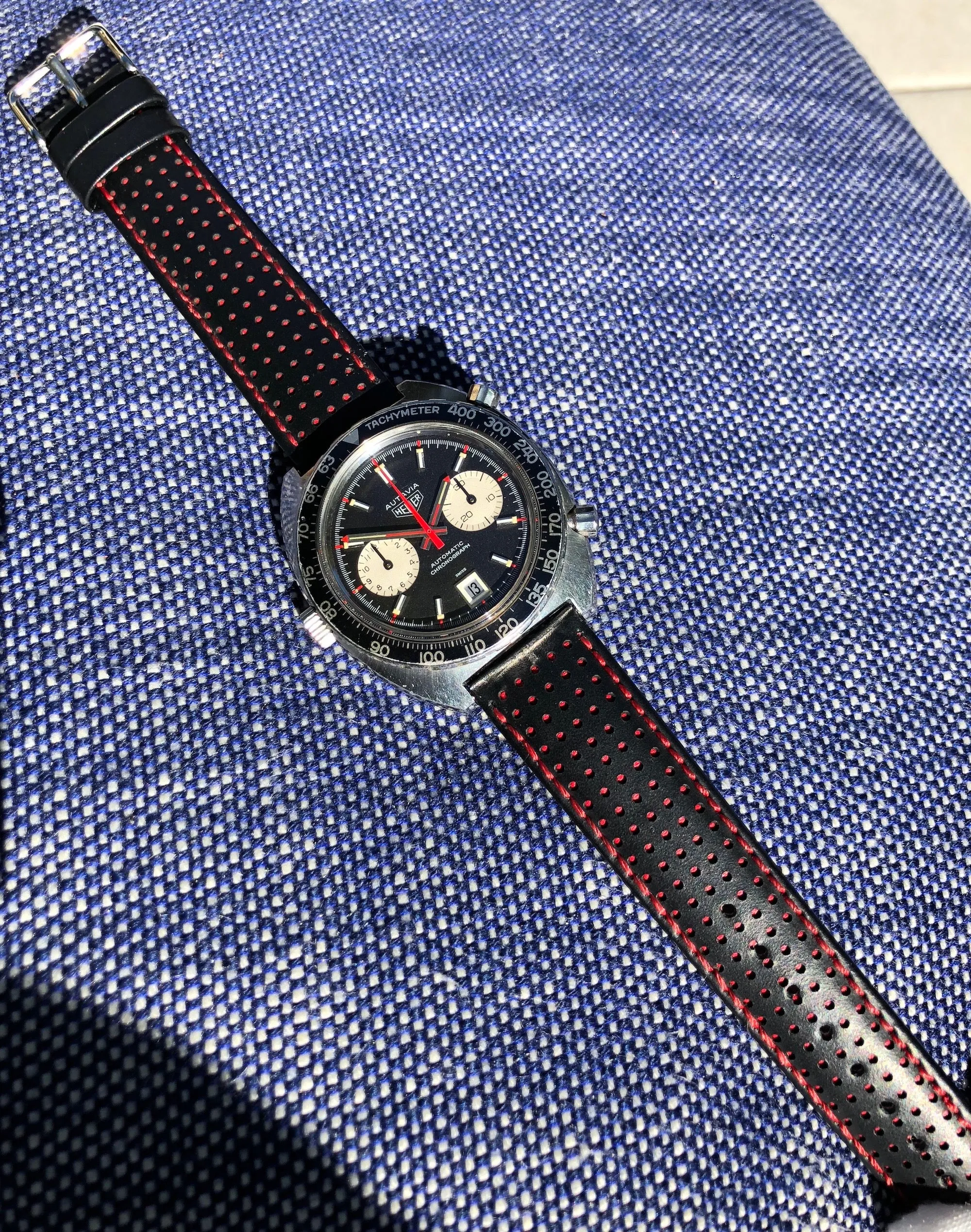 1972 Heuer Autavia 1163 Viceroy Steel Chronograph Cal. 12 Wristwatch