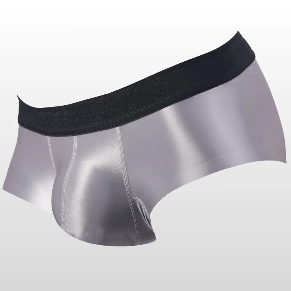3-Pack Men's Satin-Finish Ice Silk Low-Rise Underwear - JEWYEE AY 876 B