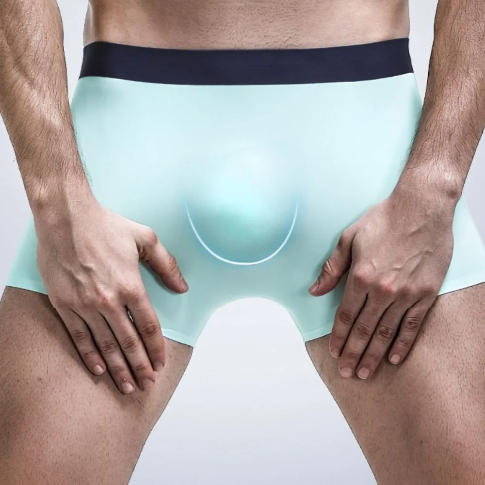 3-Pack No-Chafe Pouch - Men's Ultra Thin Ice Silk Trunks - JEWYEE KM B303