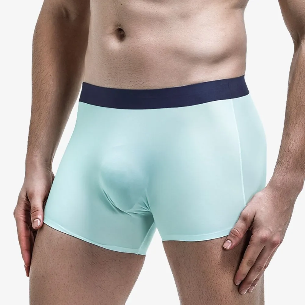 3-Pack No-Chafe Pouch - Men's Ultra Thin Ice Silk Trunks - JEWYEE KM B303
