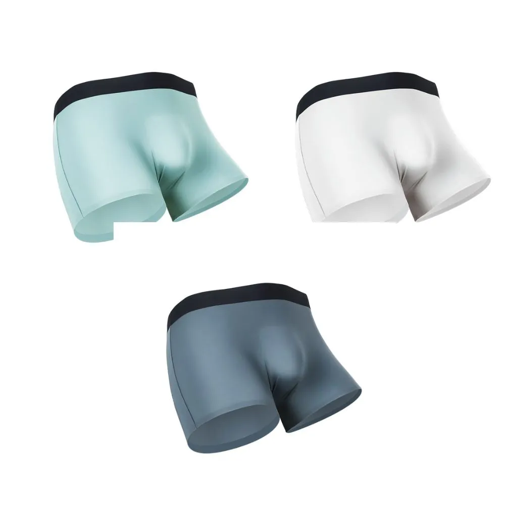 3-Pack No-Chafe Pouch - Men's Ultra Thin Ice Silk Trunks - JEWYEE KM B303