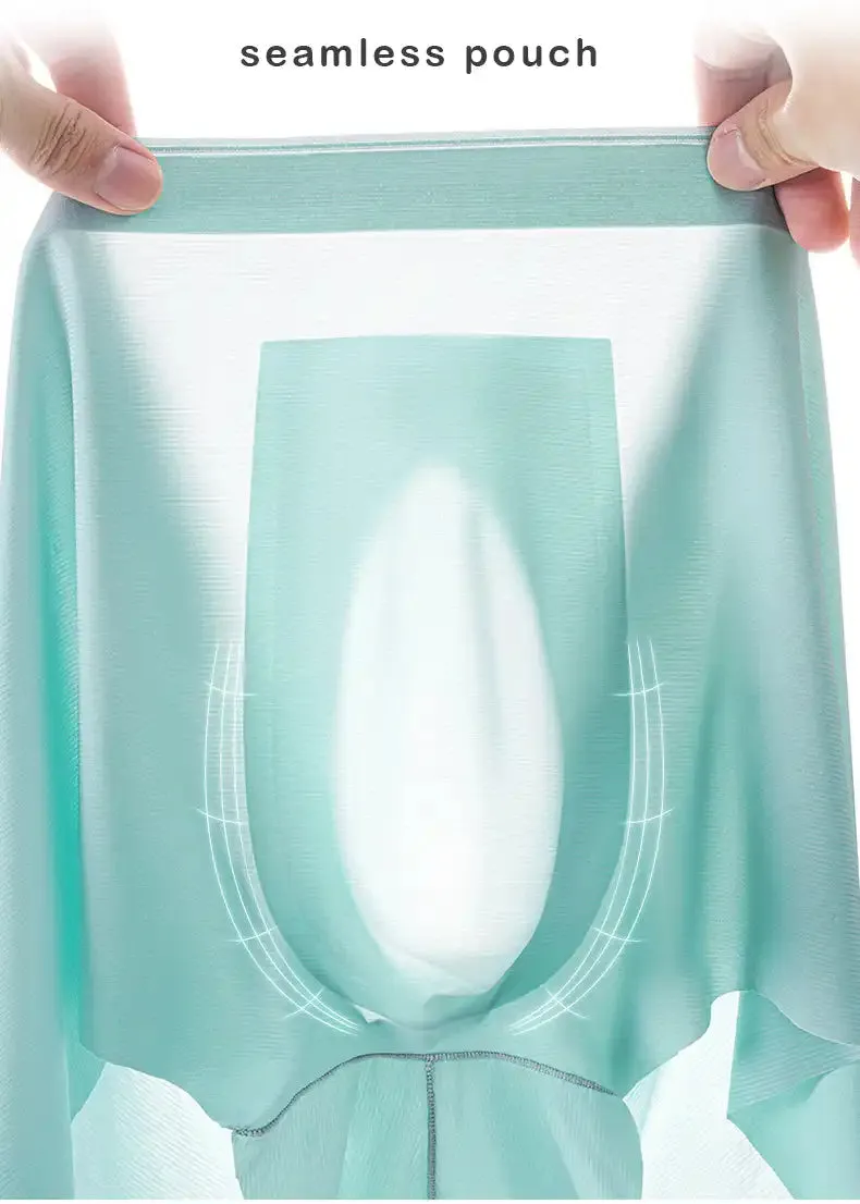 3D SEAMLESS POUCH - Men's Ultra Thin Ribbed Ice Silk Underpants (5-Pack) -JEWYEE 8114