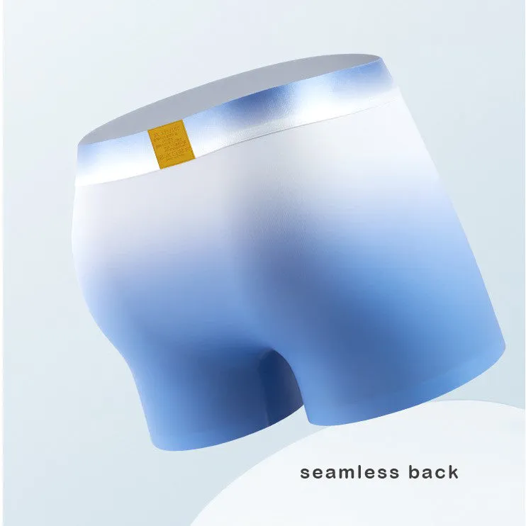 4 Pack Men's Gradient Ice Silk Trunks- JEWYEE - YL001