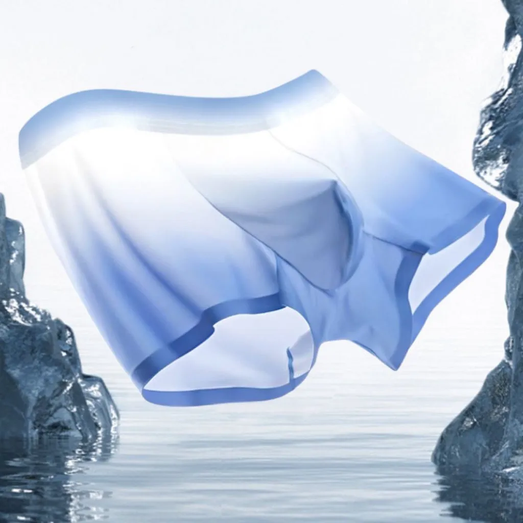 4 Pack Men's Gradient Ice Silk Trunks- JEWYEE - YL001