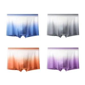 4 Pack Men's Gradient Ice Silk Trunks- JEWYEE - YL001
