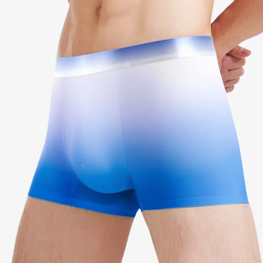 4 Pack Men's Gradient Ice Silk Trunks- JEWYEE - YL001