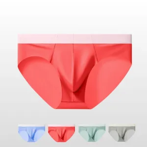(4-Pack) Men's Refreshing Cooling Ultra Thin Ice Silk Briefs JEWYEE HK001