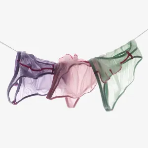4-Pack Men's See-through Ultra Thin Ice Silk Low-Rise Briefs - JEWYEE AY 838