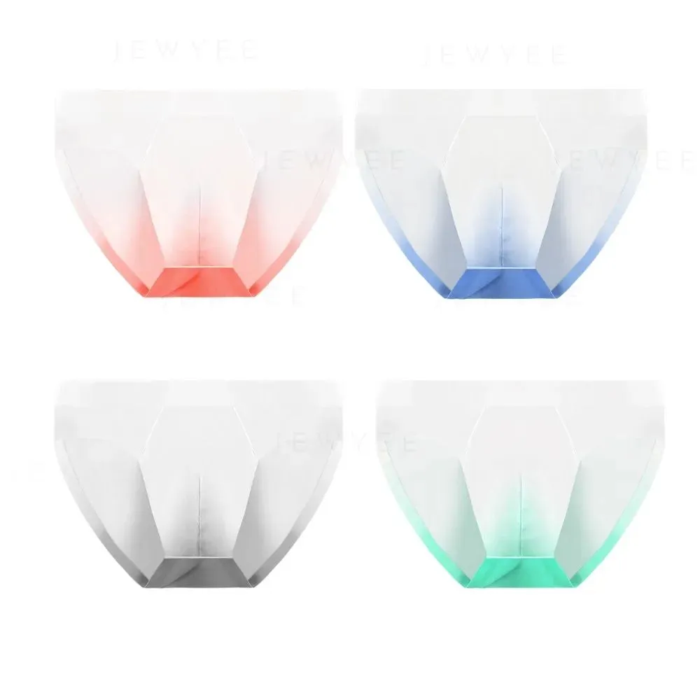 4Pack - Men's Ultra-Thin Gradient Color Ice silk Briefs   JEWYEE B357