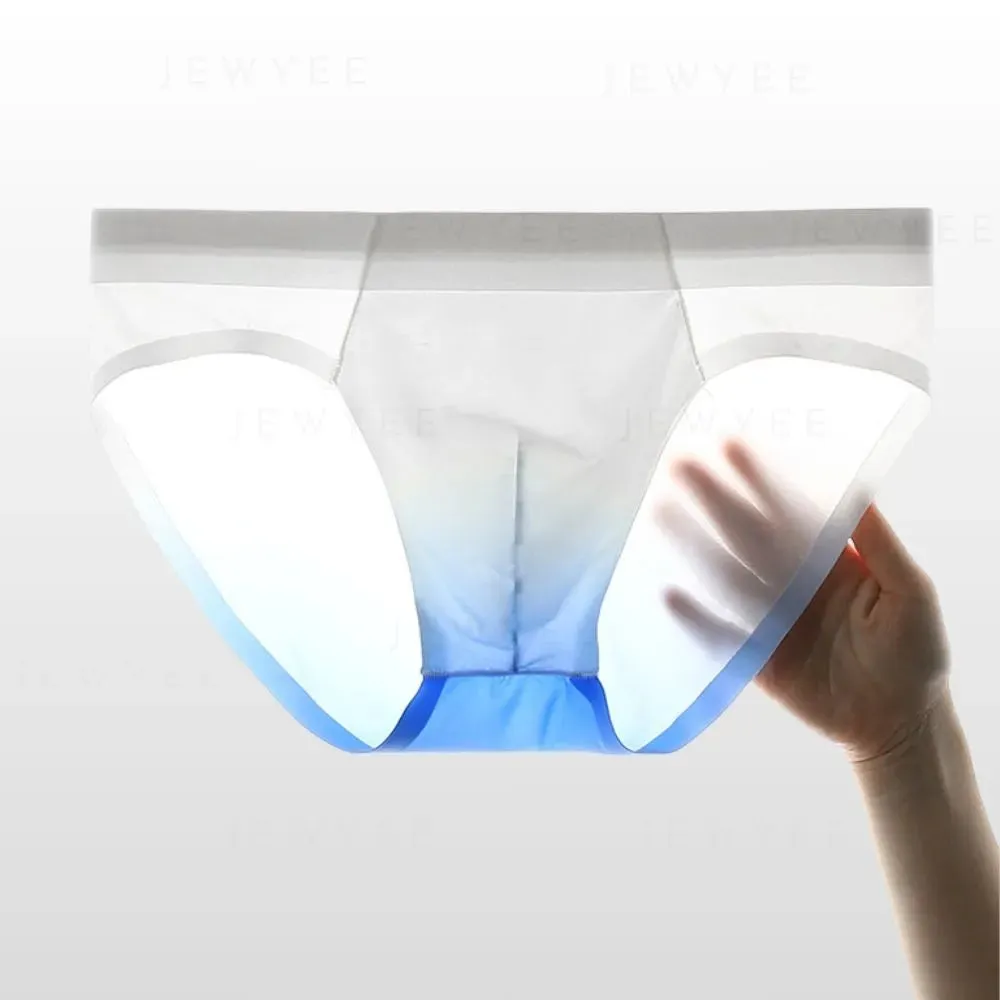 4Pack - Men's Ultra-Thin Gradient Color Ice silk Briefs   JEWYEE B357