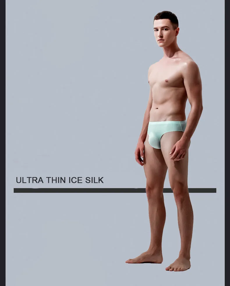5 Pack-3D Seamless Pouch - Men's Ultra Thin Ice Silk Briefs JEWYEE 8038/B324