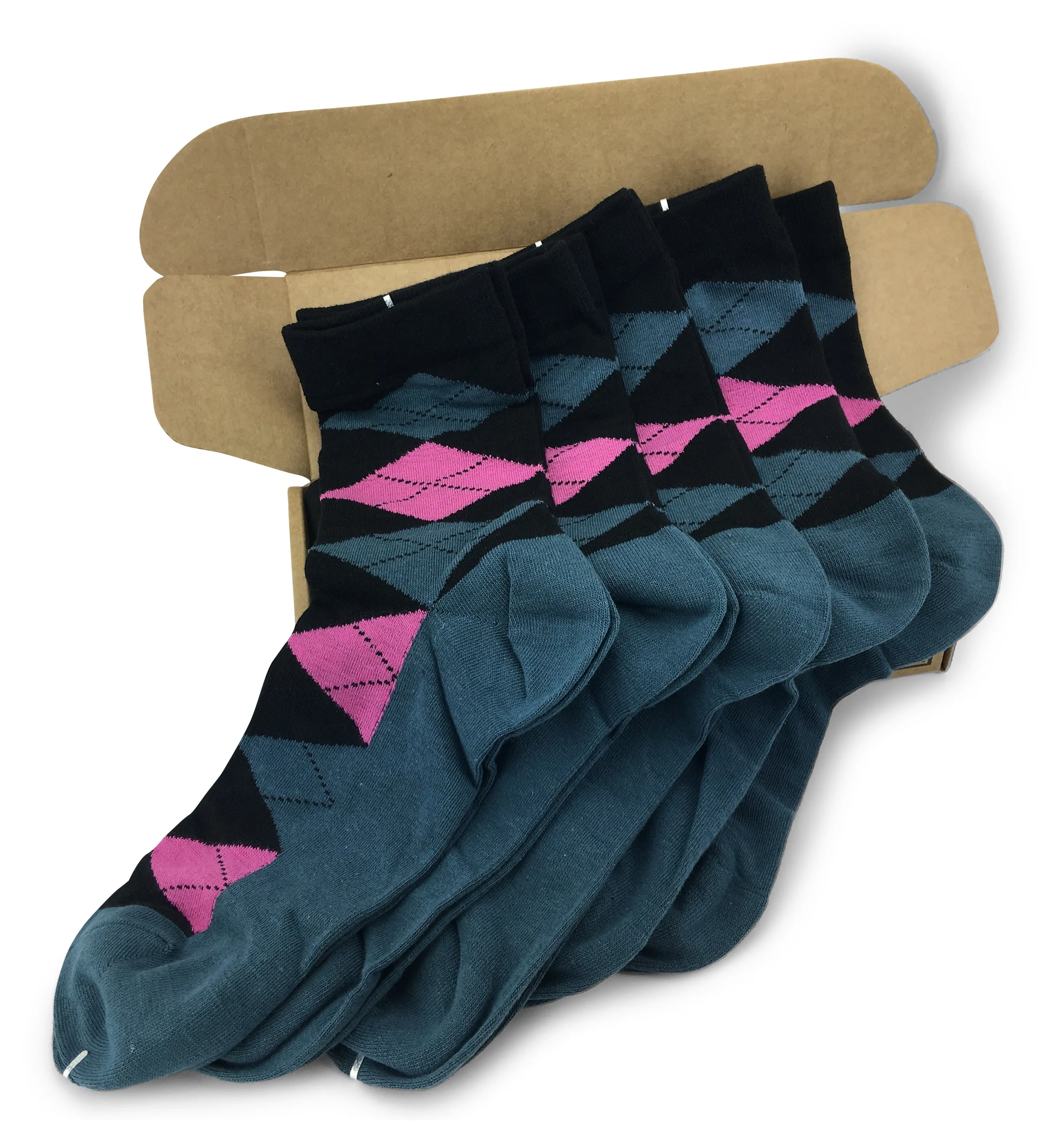 5 Pair Men Matching Fashion Dress Socks Gift Box-Groomsmen Weddings Party Socks