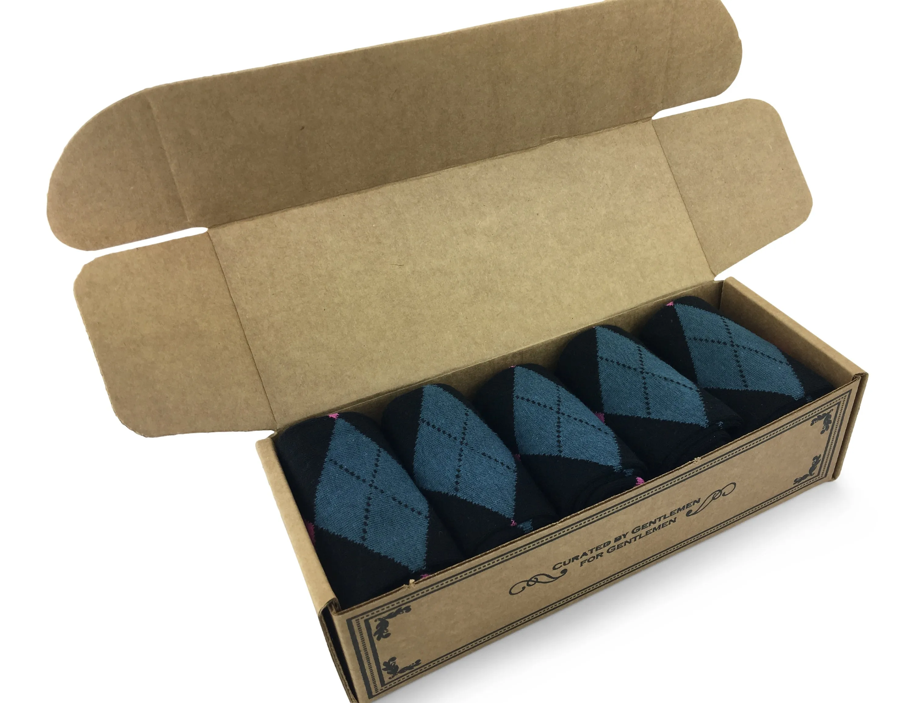5 Pair Men Matching Fashion Dress Socks Gift Box-Groomsmen Weddings Party Socks