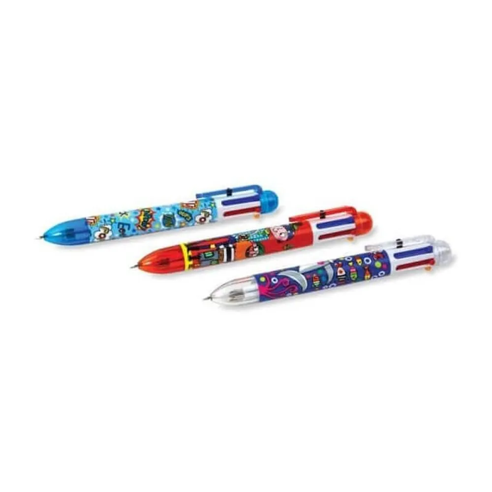 6 Colour Pen - Various Designs