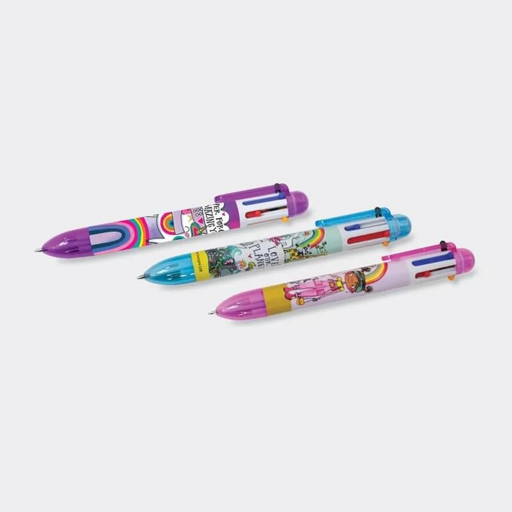 6 Colour Pen - Various Designs