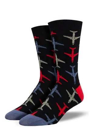 Airplanes Men's Bamboo Socks