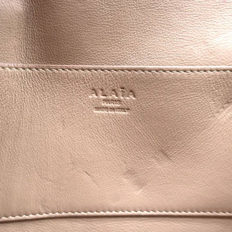 Alaia Envelope Clutch Burgundy Croc-Embossed Patent Leather Bag