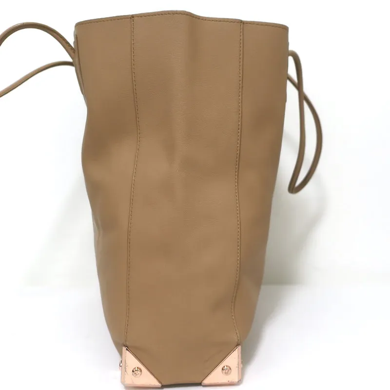 Alexander Wang Prisma Tote Beige Leather/Rose Gold Large Shoulder Bag
