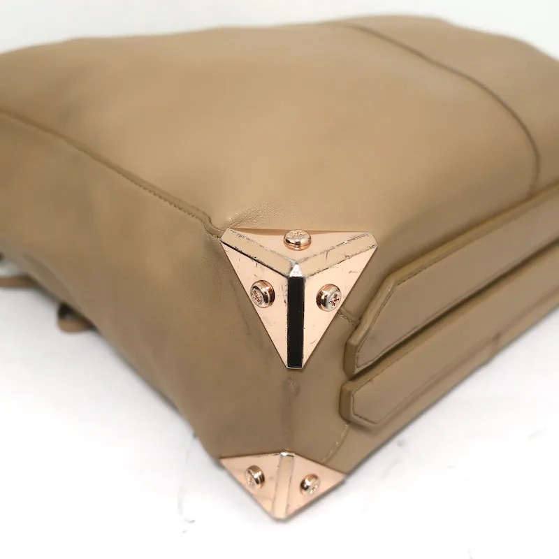Alexander Wang Prisma Tote Beige Leather/Rose Gold Large Shoulder Bag