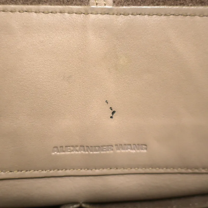 Alexander Wang Prisma Tote Beige Leather/Rose Gold Large Shoulder Bag