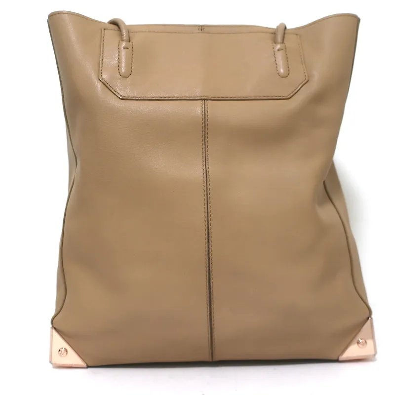 Alexander Wang Prisma Tote Beige Leather/Rose Gold Large Shoulder Bag
