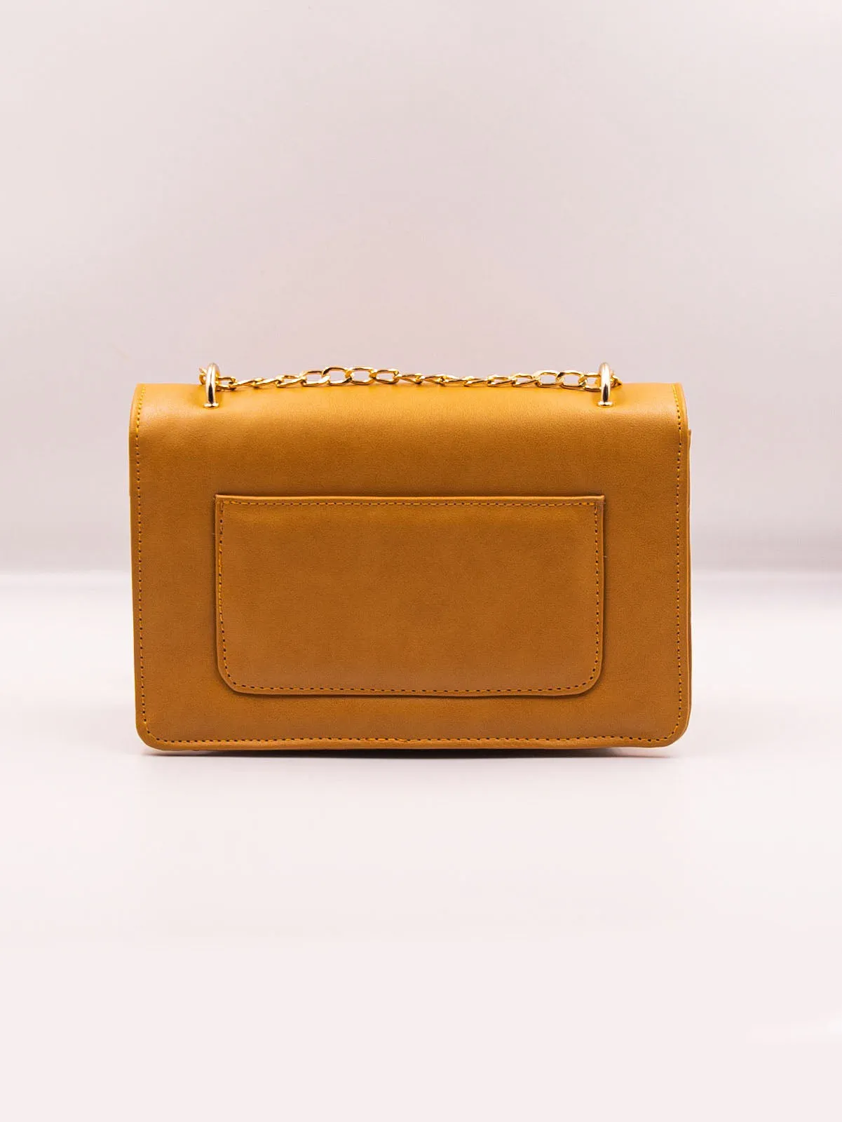 Alexandra Twist Lock Satchel Bag  - Mustard - FD ⚡