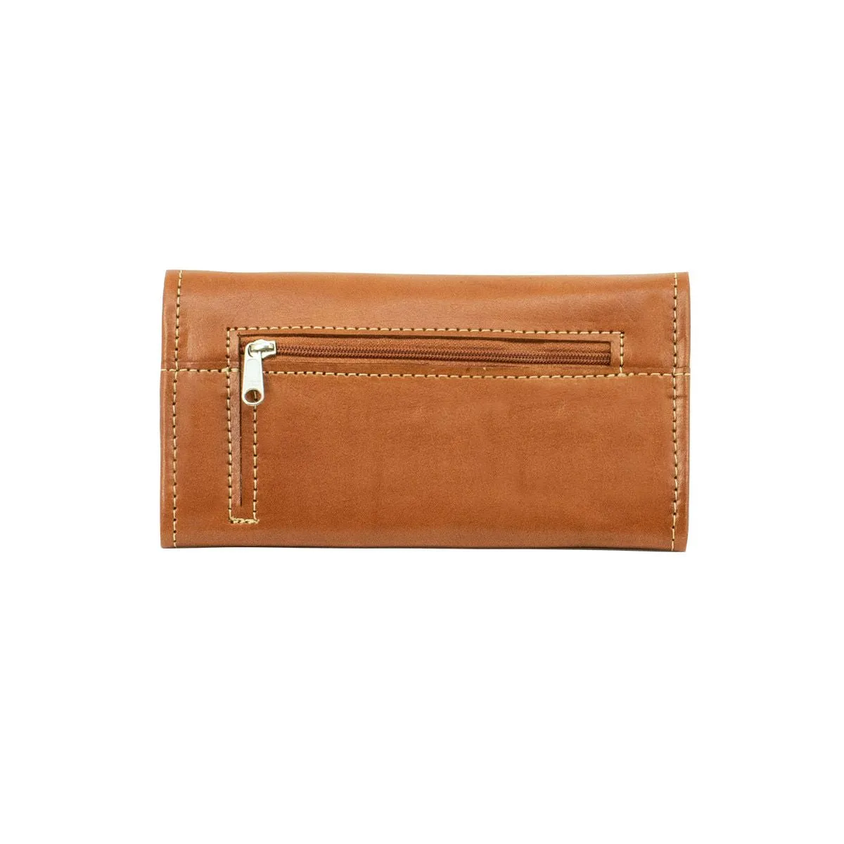 American West Handbag Tribal Weave Collection: Leather Tri-Fold Western Wallet