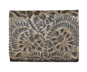 American West Tooled Collection: Leather Tri-Fold Wallet