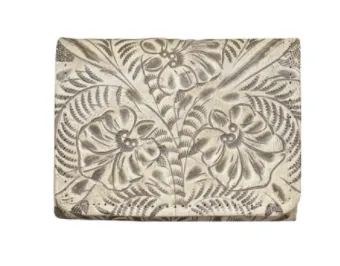 American West Tooled Collection: Leather Tri-Fold Wallet