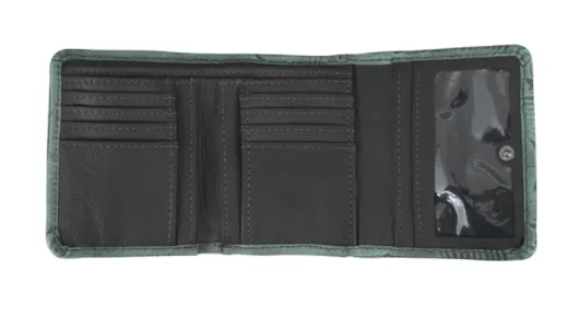 American West Tooled Collection: Leather Tri-Fold Wallet