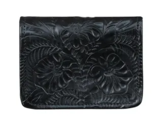 American West Tooled Collection: Leather Tri-Fold Wallet