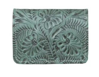 American West Tooled Collection: Leather Tri-Fold Wallet