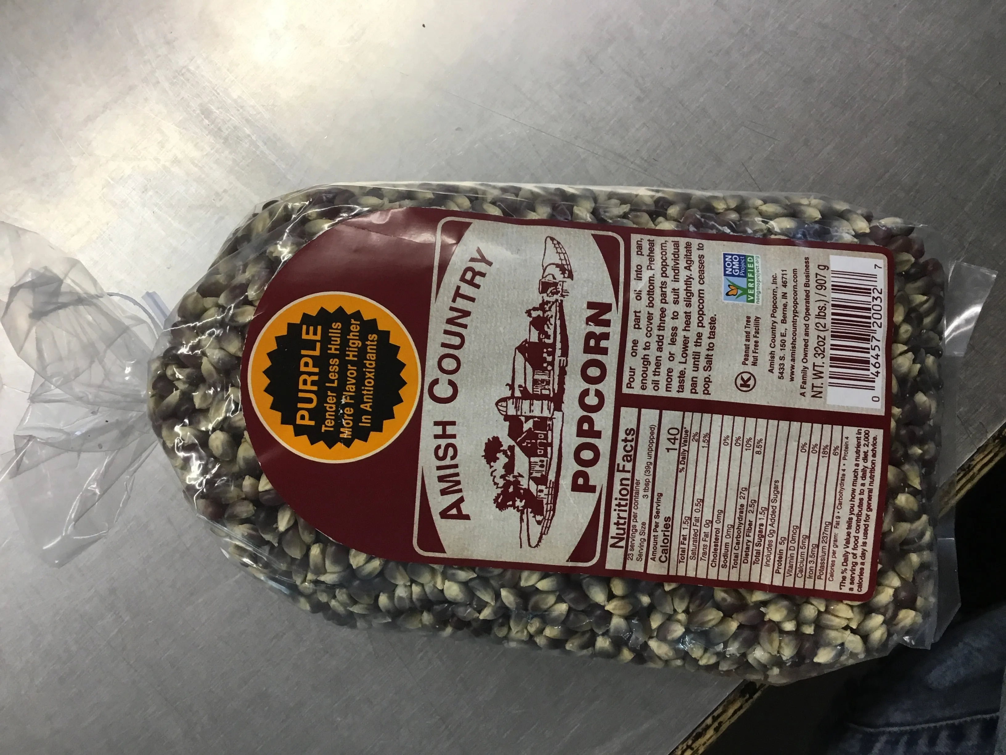 Amish Country Popcorn - 2lb Bag of Purple Popcorn