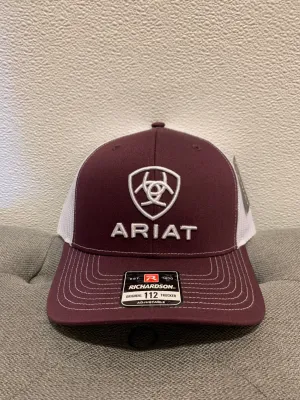 Ariat maroon/white