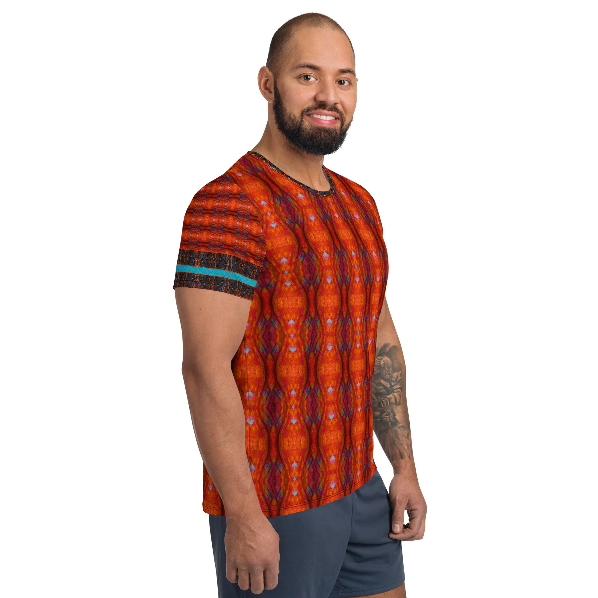Athletic T-Shirt (His/Virilis)(Tree Link Stripe) RJSTH@Fabric#12 RJSTHS2021 RJS