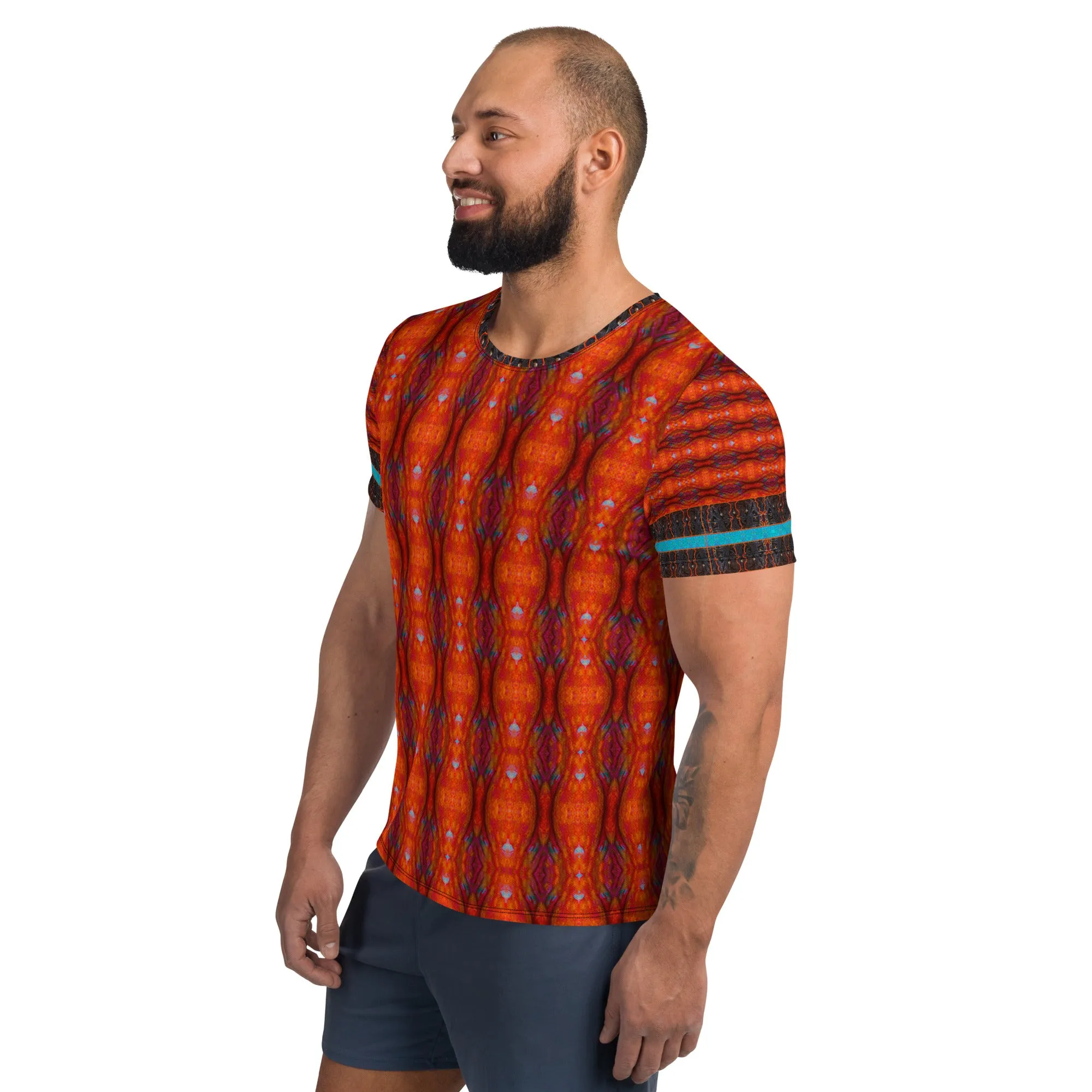 Athletic T-Shirt (His/Virilis)(Tree Link Stripe) RJSTH@Fabric#12 RJSTHS2021 RJS