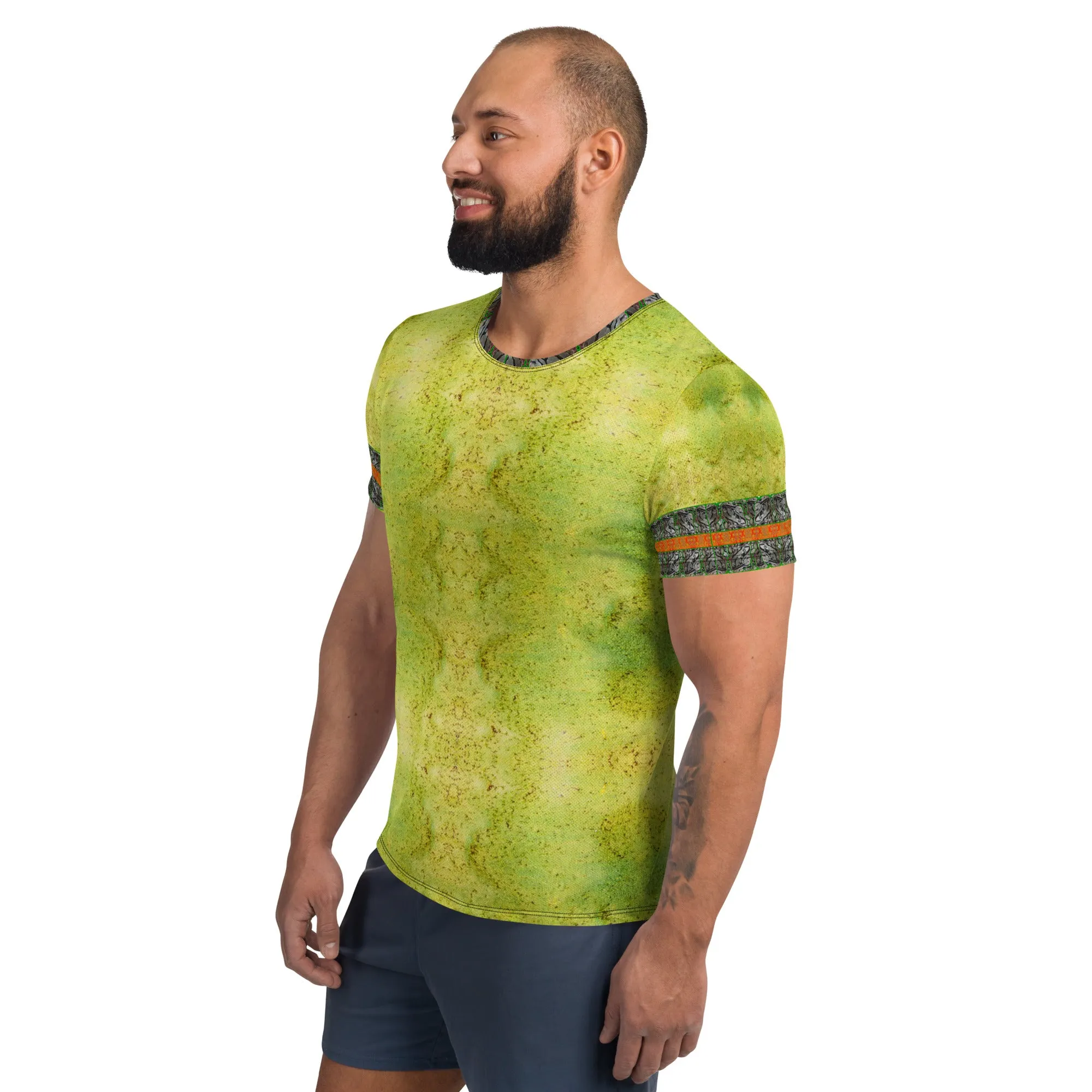 Athletic T-Shirt (His/Virilis)(Tree Link Stripe) RJSTH@Fabric#2 RJSTHS2021 RJS