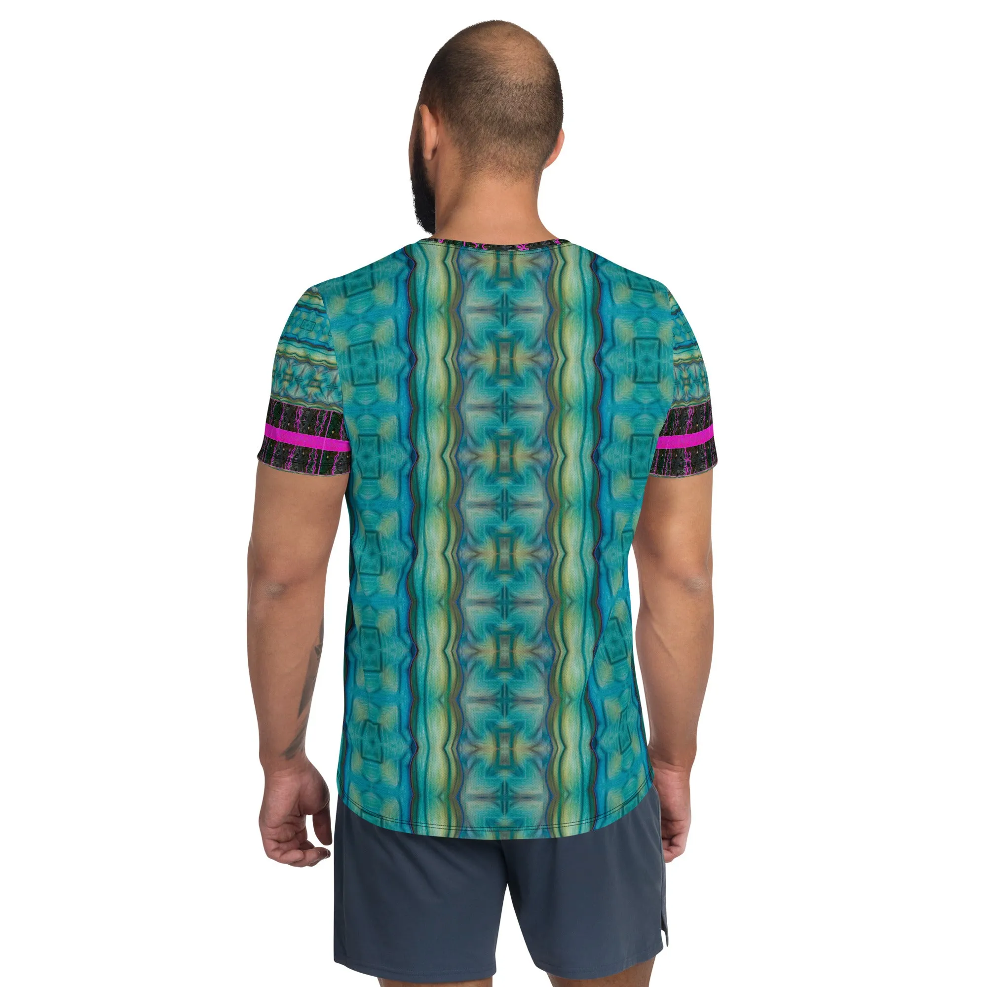 Athletic T-Shirt (His/Virilis)(Tree Link Stripe) RJSTH@Fabric#9 RJSTHS2021 RJS