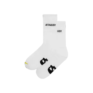 Attaquer All Day Sock Side Logo - White