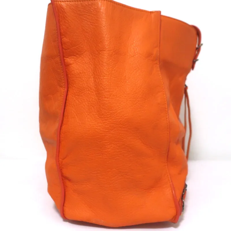 Balenciaga Papier A4 Tote Orange Leather Large Shoulder Bag