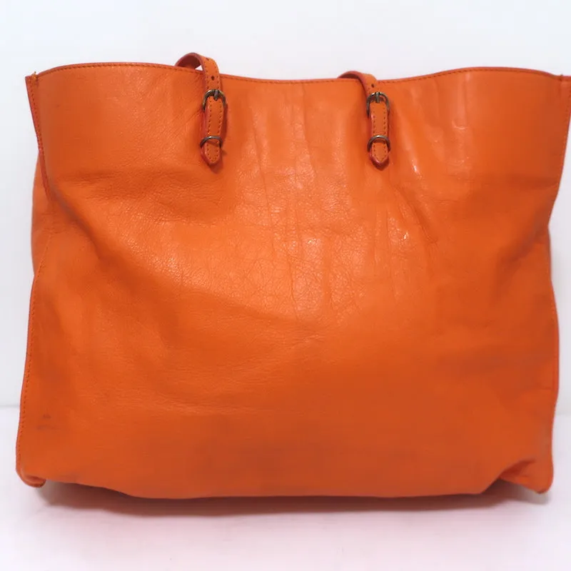 Balenciaga Papier A4 Tote Orange Leather Large Shoulder Bag