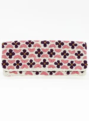 Beaded Clutch- Veranda Pink Purple