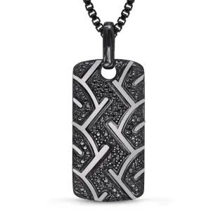 Black Rhodium Tire Tread Tag